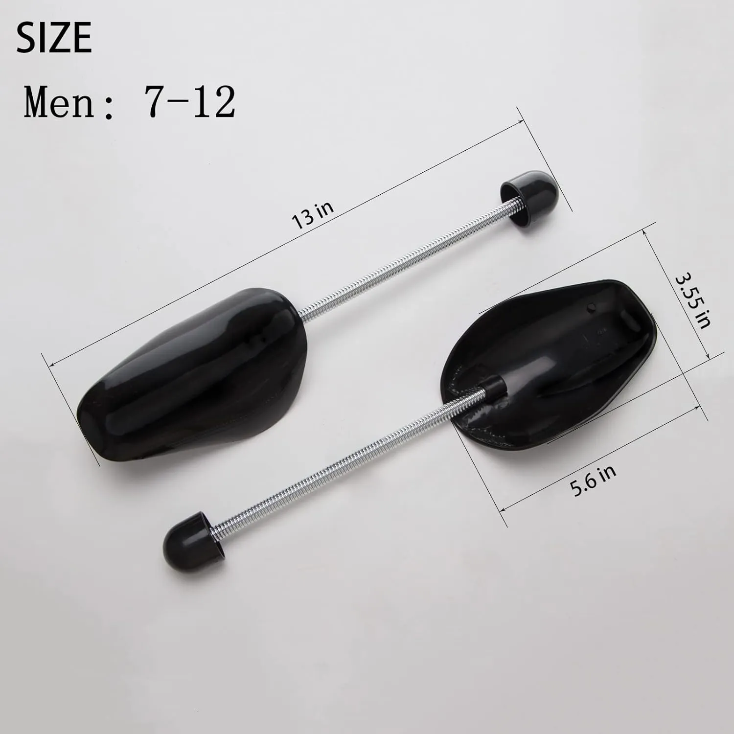 2 Pairs Plastic Shoe Tree Stretcher Shaper for Men (Black)
