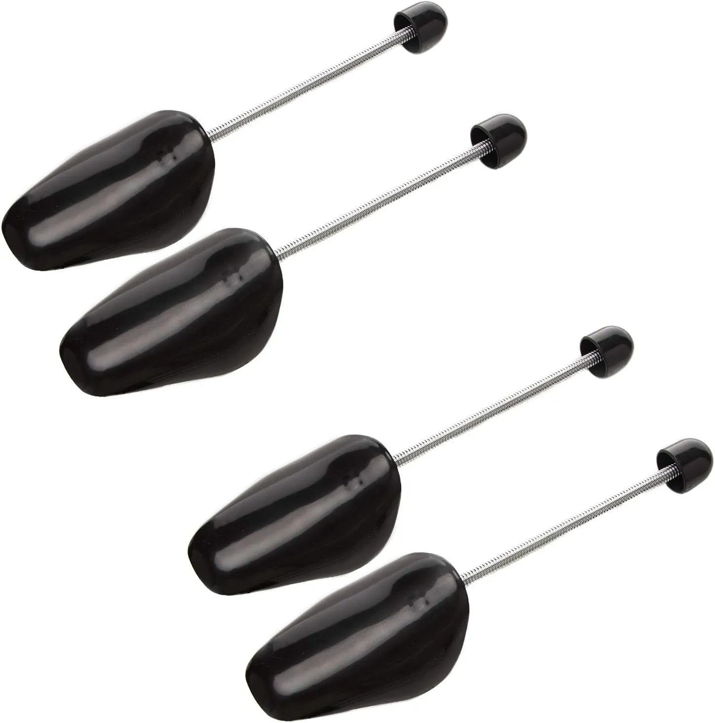 2 Pairs Plastic Shoe Tree Stretcher Shaper for Men (Black)