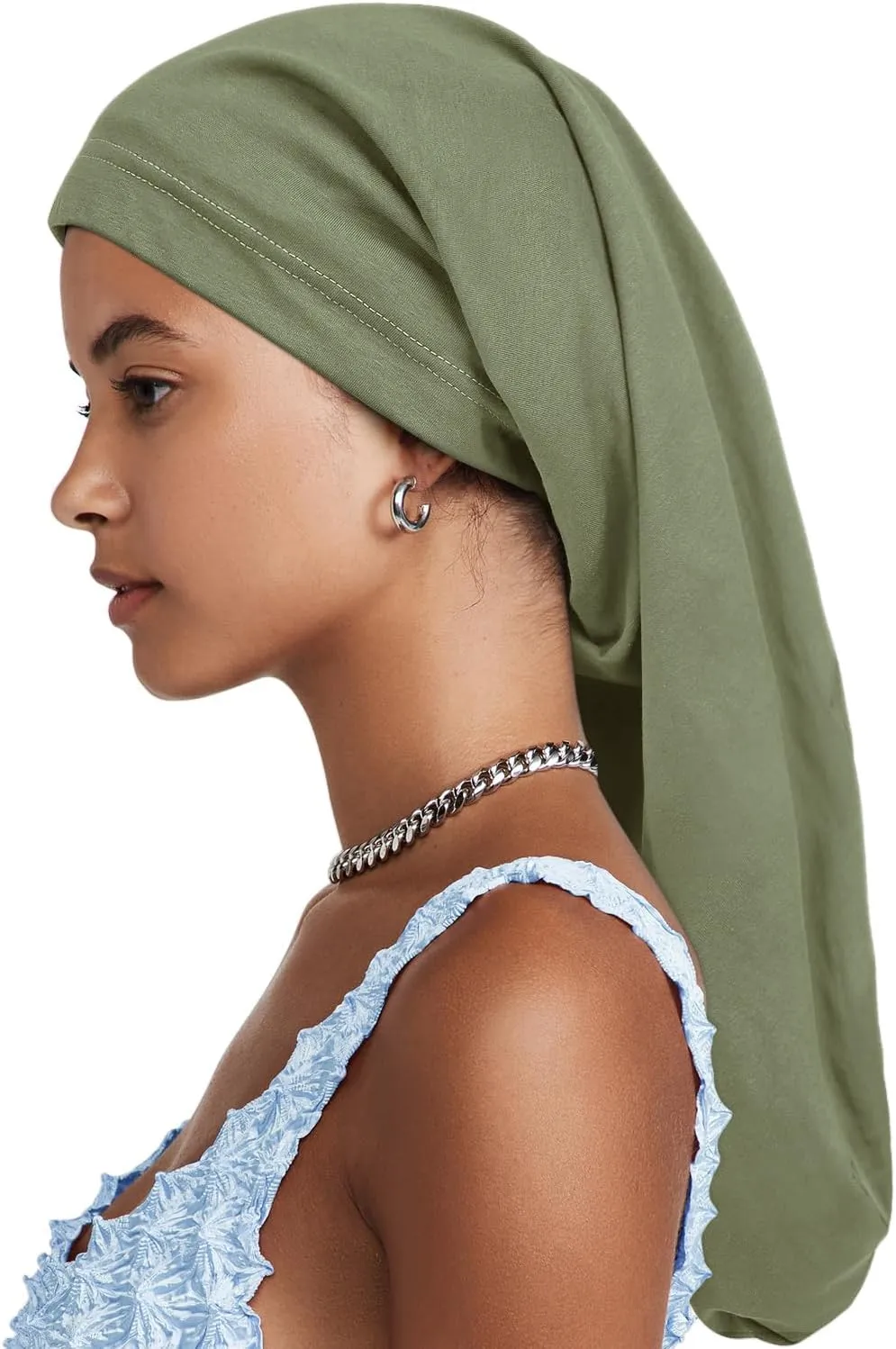 3 Size Satin Lined Sleep Caps for Braids,Dreadlocks Natural Curly Hair Adjustable