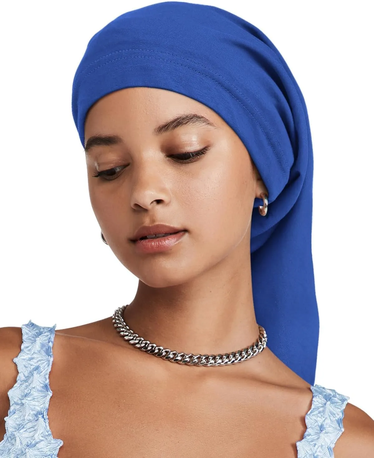 3 Size Satin Lined Sleep Caps for Braids,Dreadlocks Natural Curly Hair Adjustable