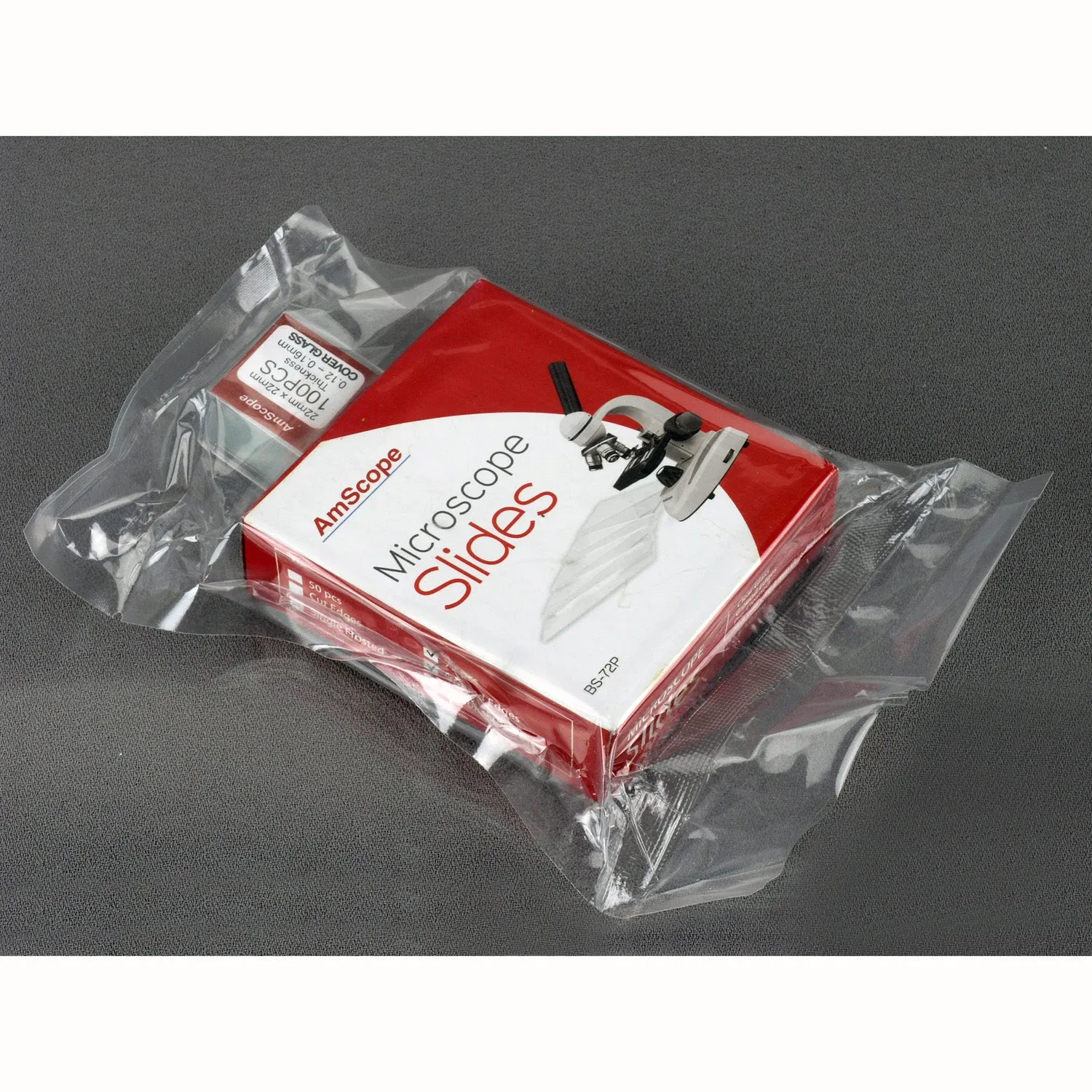 AmScope 72 Pre-Cleaned Blank Plate Microscope Slides and 12 Single Depression Concave Slides   100 Coverslips