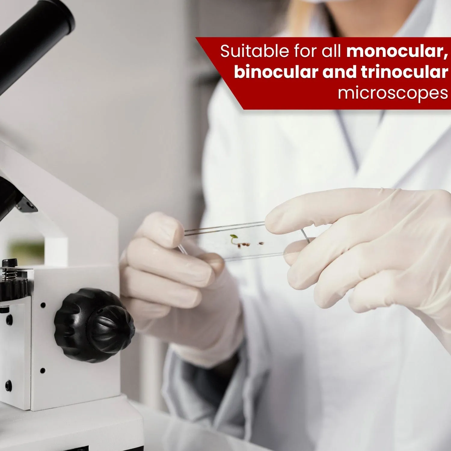 AmScope 72 Pre-Cleaned Blank Plate Microscope Slides and 12 Single Depression Concave Slides   100 Coverslips
