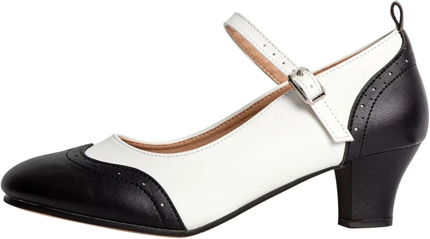 ARCLIBER Character Shoes for Women Ankle Strap 1.55" Dance Heels for Ballroom Salsa Tango