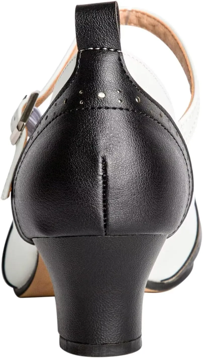 ARCLIBER Character Shoes for Women Ankle Strap 1.55" Dance Heels for Ballroom Salsa Tango