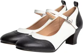 ARCLIBER Character Shoes for Women Ankle Strap 1.55" Dance Heels for Ballroom Salsa Tango