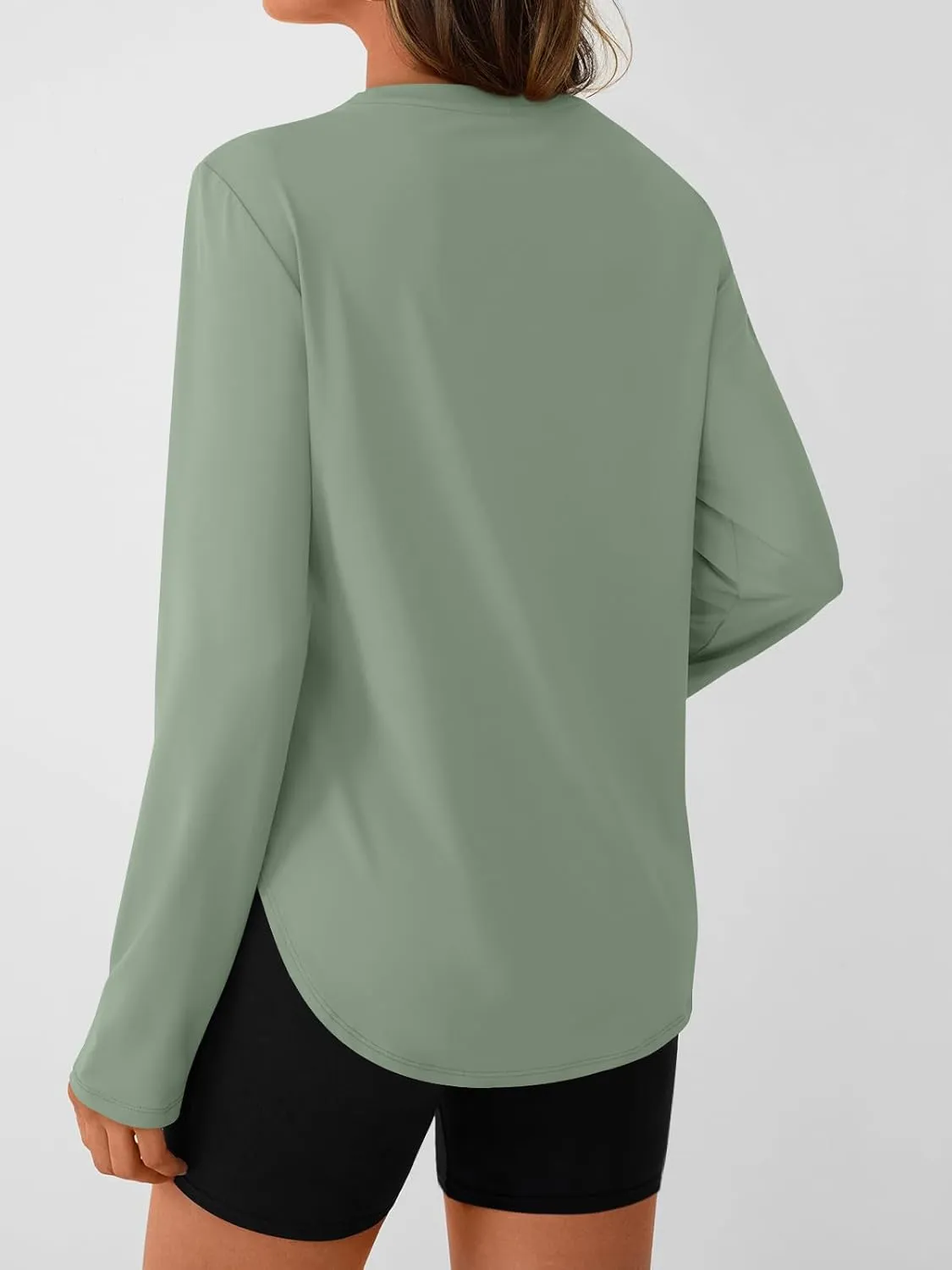 AUTOMET Long Sleeve Workout Tops for Women Athletic UPF 50  Sun Rash Guard Shirts Running SPF Gym Quick Dry Clothes