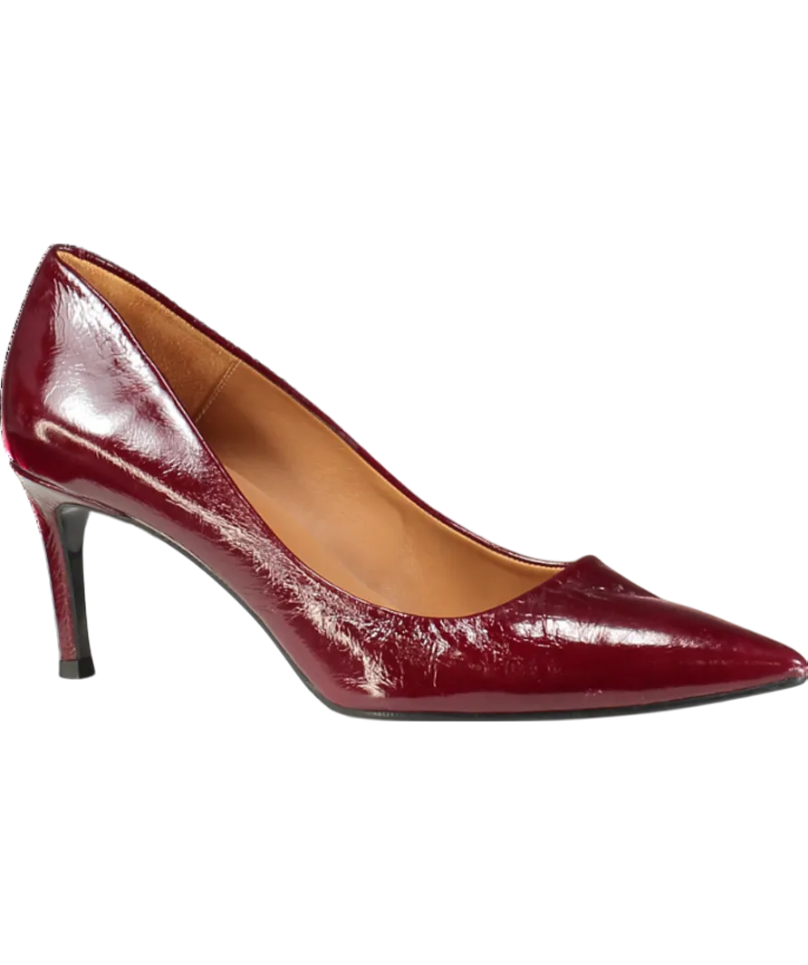 billi bi Dark Red Patent With A Pointy Toe The Stiletto Heel UK 7 EU 40 👠