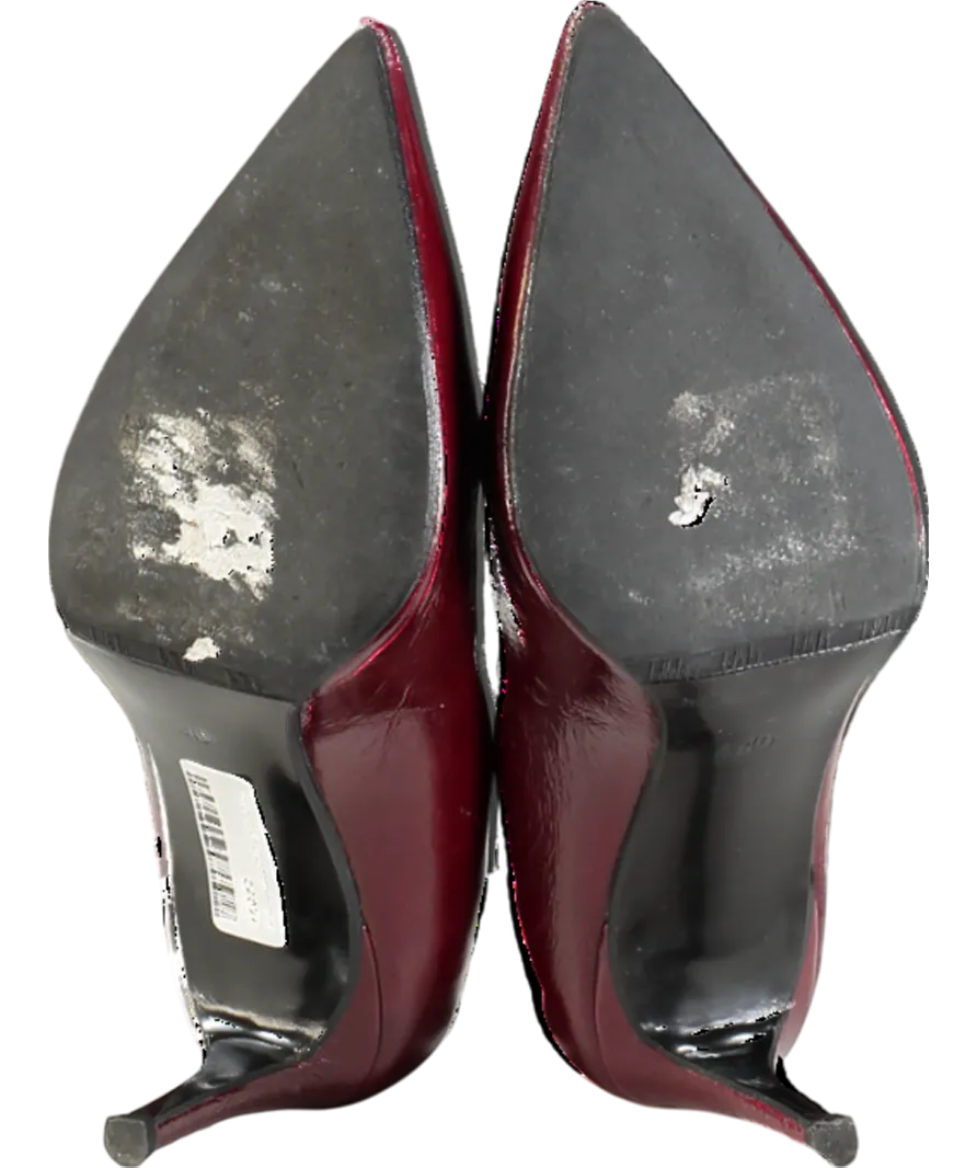 billi bi Dark Red Patent With A Pointy Toe The Stiletto Heel UK 7 EU 40 👠