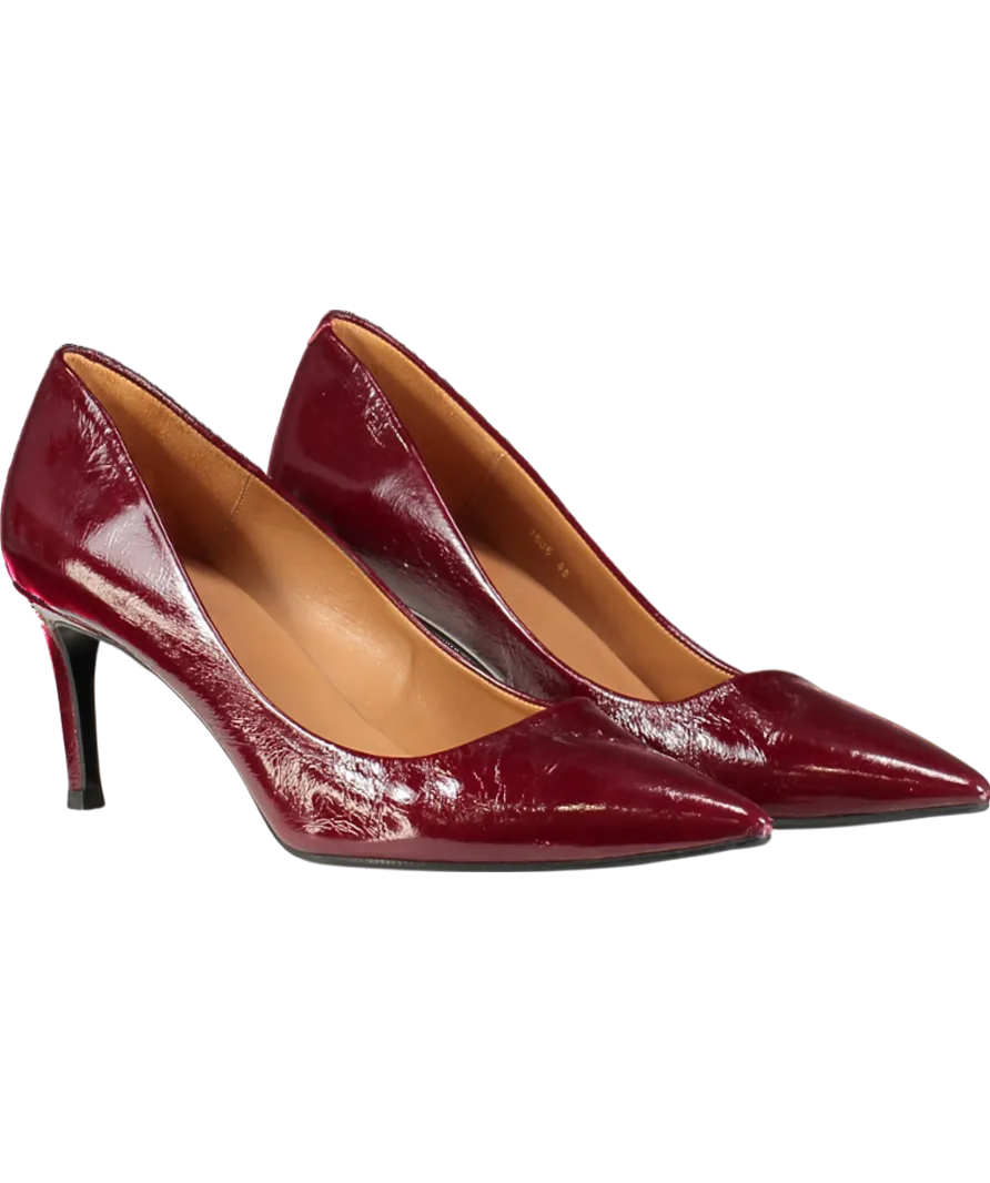 billi bi Dark Red Patent With A Pointy Toe The Stiletto Heel UK 7 EU 40 👠