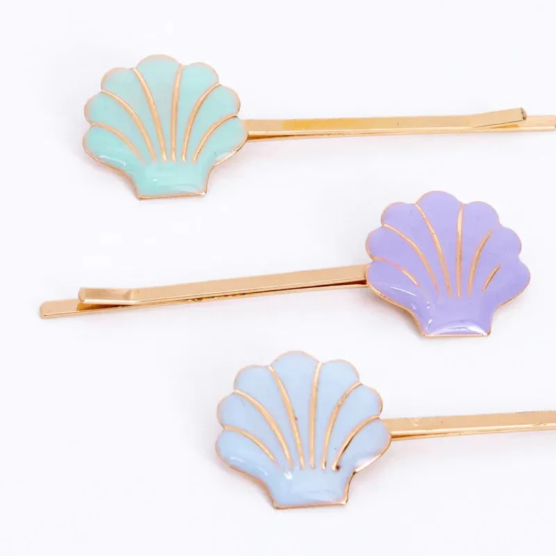 Enamel Shell Hair Clips