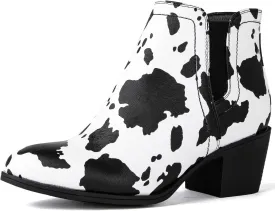 GLOBALWIN Women's Pull On Ankle Boots The Western Cowboy Cowgirl Boots