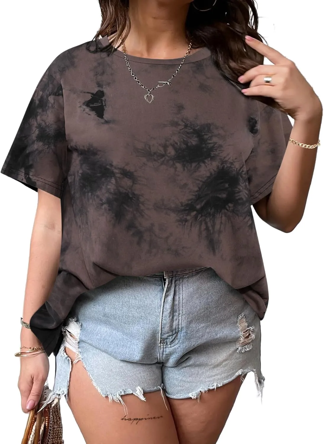 SOFIA'S CHOICE Women's Back Slit Short Sleeve T Shirt Backless Shirt Summer Tee Top
