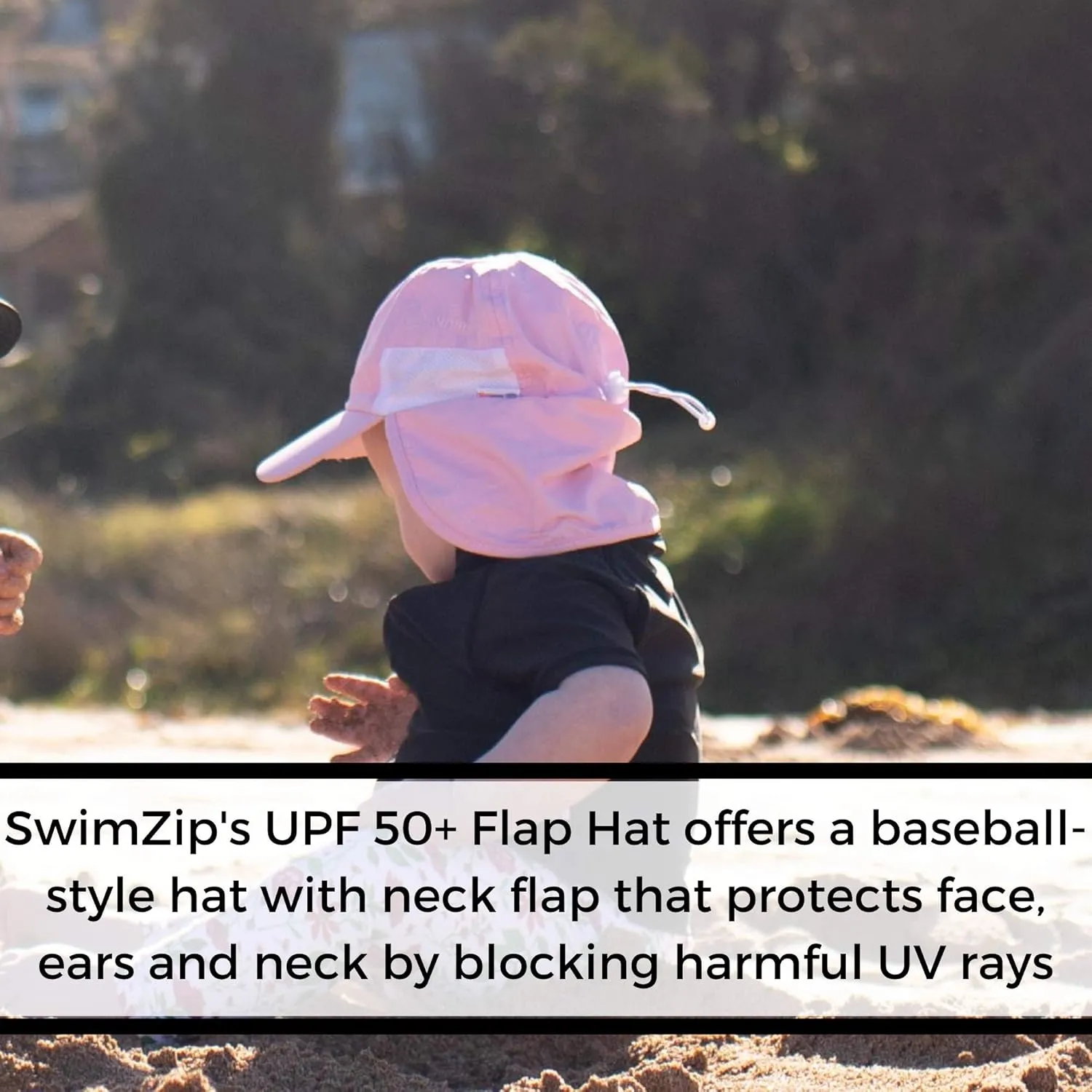 SwimZip Sun Hat with Neck Flap | UPF 50  Protection for Baby, Toddler, and Kids